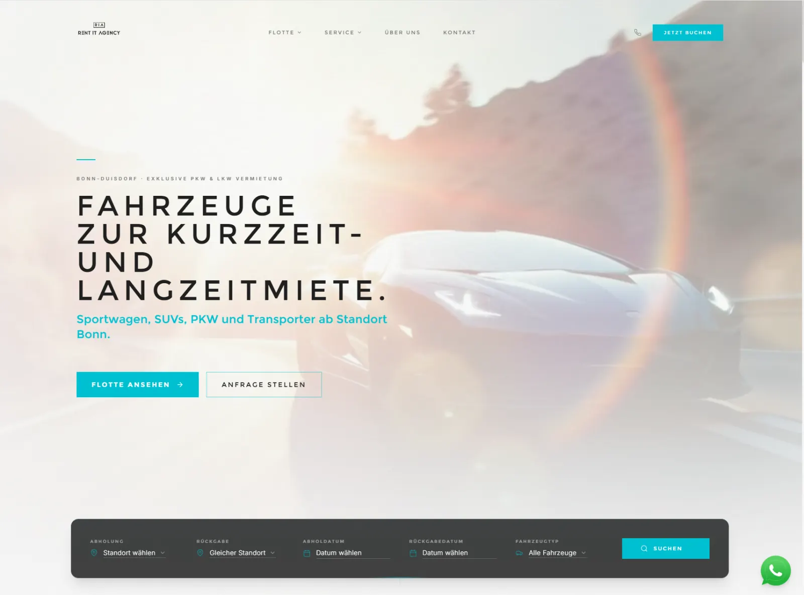 Webdesign-Referenz von VisiBuilt aus Swisttal: ria-ag.de – Autovermietung