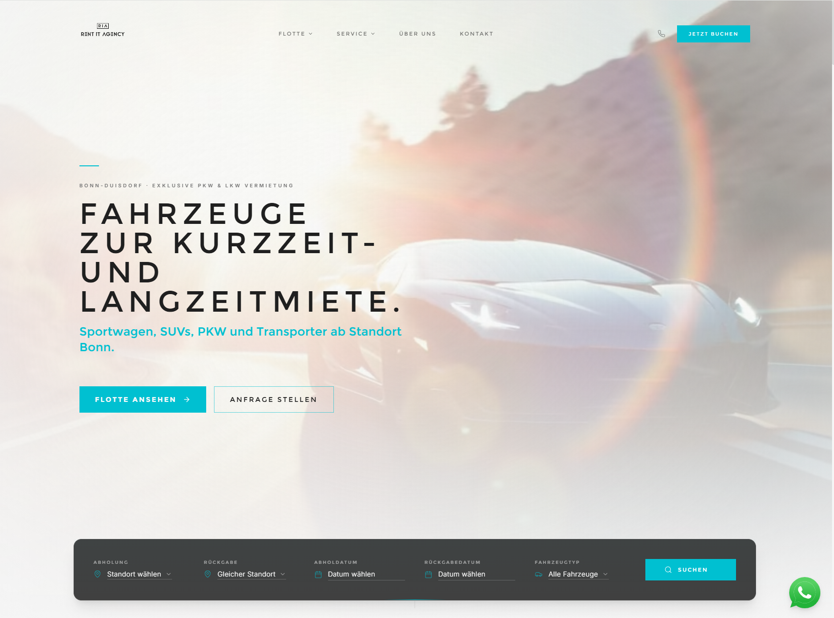 Webdesign-Referenz von VisiBuilt aus Swisttal: ria-ag.de – Autovermietung