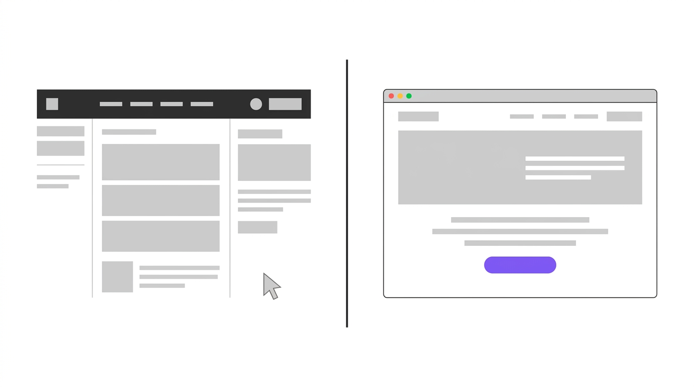 Website erstellen lassen oder selbst machen? Ehrlicher Vergleich (Wix, WordPress, Agentur, Custom Code) – Beitragsbild von VisiBuilt