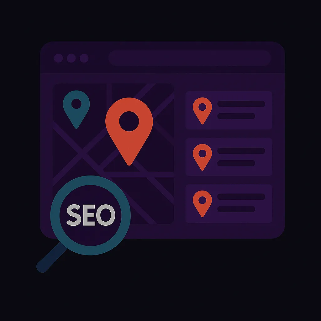 Google Local Pack Darstellung mit Karte und lokalen Suchergebnissen für Dienstleister