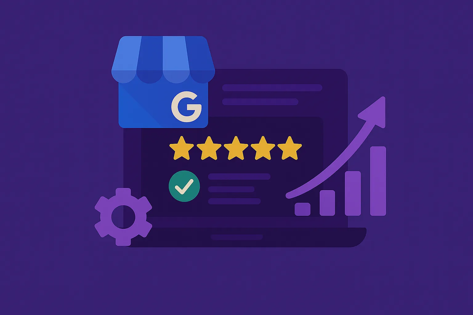 Google Business Profile Beispiel mit Bewertungen und Analysen