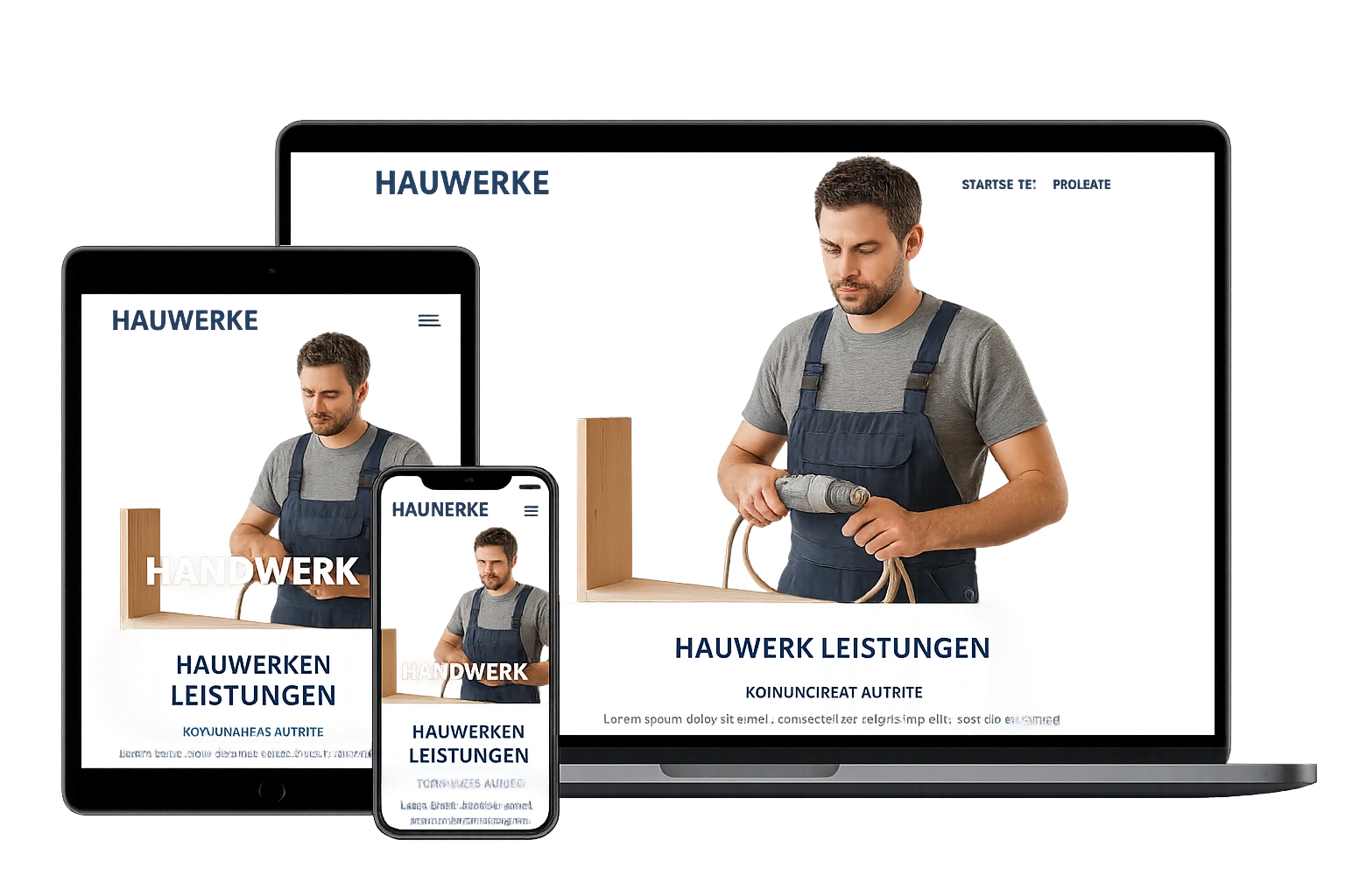 Responsive Webdesign für Handwerker - Professionelle Darstellung auf allen Geräten